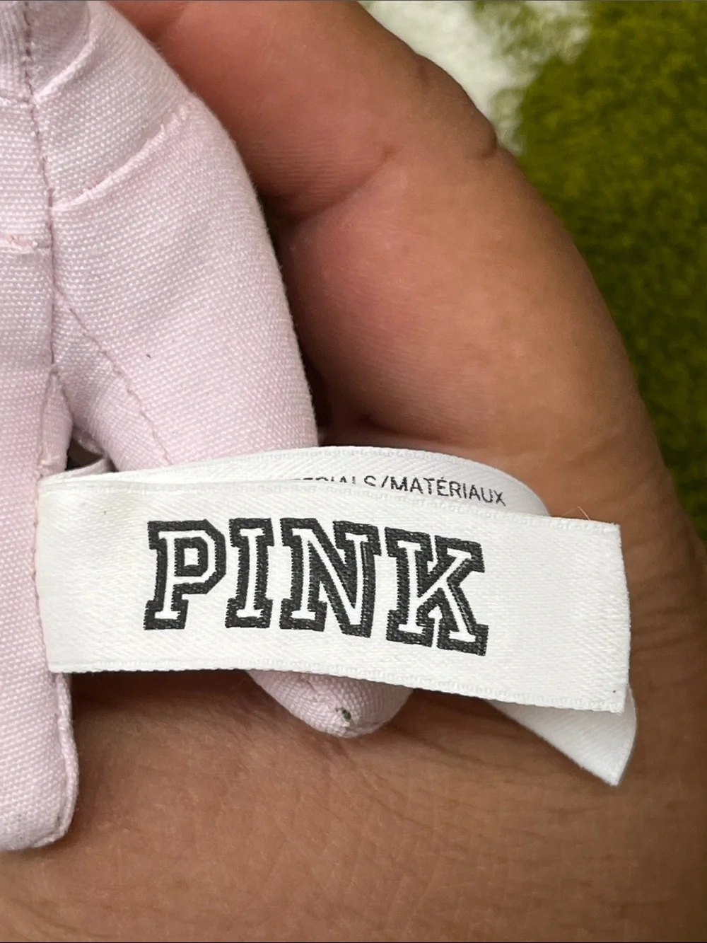 PINK Victoria's Secret Light Pink Dog Key & Card Holder with Silver 'P'